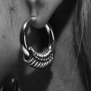 Ask & Embla brass gold tone Odessa hoop earrings - new in box and sold out!